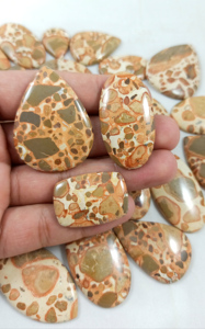 Cabochon de jaspe léopardite naturel semi-précieux de qualité supérieure, pierre précieuse en vrac pour la fabrication de bijoux, provenant d'un fournisseur en gros - Product Image 5
