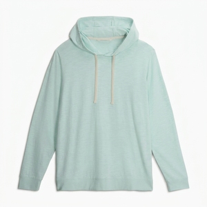 Sudadera de Punto con Capucha para Hombre, Color Verde Menta, Manga Larga, Corte Regular, Informal, para Verano, con Bolsillo, Diseño Transpirable - Product Image 5