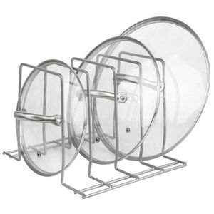 Soporte para Tapas de Ollas y Sartenes de Acero de la Más Alta Calidad, Organizador de Platos y Utensilios de Cocina para Ahorrar Espacio en la Encimera, al Mejor Precio - Product Image 3