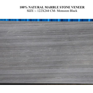 ราคาขายส่งจากอินเดีย หินอ่อนธรรมชาติขัดเงาคุณภาพพรีเมียม แผ่นหินวีเนียร์สีดำมอนซูน กันน้ำ เหมาะสำหรับบ้านและโรงแรม - Product Image 1