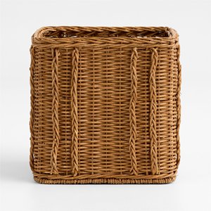 Cesta de almacenamiento pequeña, organizador de ropa de fibra sostenible, cestas de ratán combinadas de alta calidad - Product Image 5