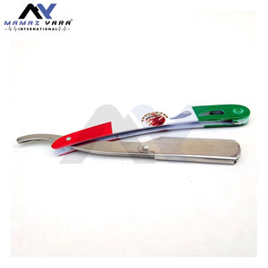 Professional Barber Straight Cut Throat Razor with Mexican Flag Handle <b>Swing</b> Lock Stainless Steel Shaving Razor for Classic Wet - Product Image 2