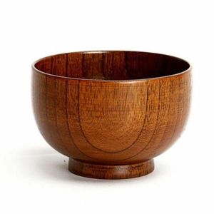 Tazón de Madera Pulida con Vetas Naturales, Ecológico, para Servir Ensaladas, Frutas y Sopas - Product Image 1