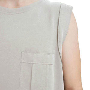 Plain color sleeveless style Custom Logo Men's Summer 2 Piece Short Sleeve T-shirt Summer <b>Set</b> Printed Tracksuit Men Shorts - Product Image 4