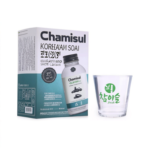 แก้วช็อตโซจูเกาหลี Chamisul แพ็คคู่ ดีไซน์วินเทจย้อนยุค - Product Image 2
