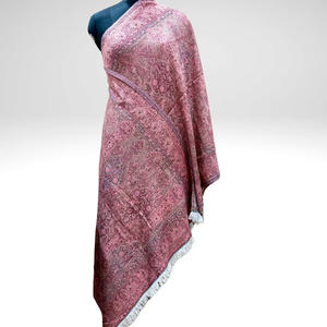 Châles traditionnels Kaani Jamawar en gros – Écharpe ethnique pour femme en mélange de laine de qualité supérieure, motif jacquard, élégant châle indien d'hiver - Product Image 1