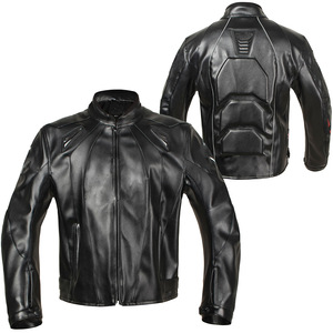 Veste de moto en cuir véritable pour homme avec fermeture éclair, style formel, motif uni, patch logo personnalisé - Product Image 1