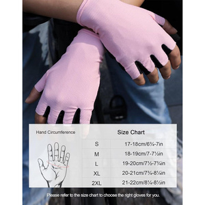 Bike Gloves for Women Shock Absorbing Pad Finger Less Cycling Gloves Polyester Breathable Half Finger - Product Image 6