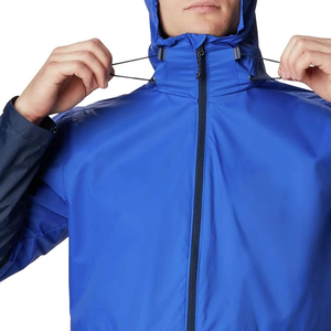 Veste coupe-vent classique légère pour homme, à capuche, fermeture éclair intégrale, pour voyage, extérieur, décontractée, résistante au vent, logo personnalisé - Product Image 5