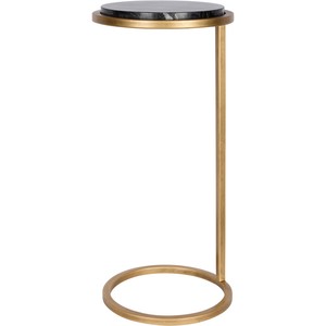 Table d'appoint ronde moderne de luxe avec plateau en marbre et structure en laiton, mobilier contemporain pour salon - Product Image 3