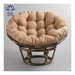 Silla Papasan de Alta Calidad 2026 con Cojín Transpirable y Base de Bambú para un Asiento Cómodo y un Rincón de Descanso, Diseño de Estructura Estable - Product Image 1