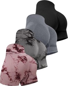 Conjuntos de Shorts Deportivos para Mujer, Shorts de Cintura Alta para Gimnasio, Levanta Glúteos, Sin Costuras - Product Image 6