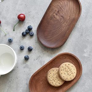 Bandeja de Servir Decorativa de Madera, Tabla de Servir Hecha a Mano, Bandeja Otomana para Desayuno, Té y Café, en Forma Ovalada - Product Image 5