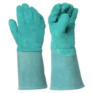 Gants de soudeur MIG en cuir de vachette pleine fleur de haute qualité, double paume renforcée, gants de sécurité industriels, gants de soudage à l'arc - Product Image 5