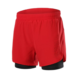 SMART SHINE ENTERPRISES Pantalones Cortos Deportivos Casuales para Hombre, de Color Sólido, Transpirables, de Secado Rápido, Cintura Media, Cordón Elástico, 100% Poliéster - Product Image 2