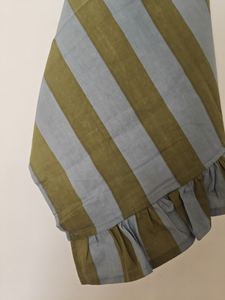 Serviette de cuisine en coton à imprimé floral bleu vert, rectangulaire, tissée, décorative, lavable à la main, Shree Balajee - Product Image 2