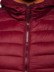 Chaleco Acolchado con Capucha para Hombre, Color Sólido, Cierre de Cremallera, Impermeable, Secado Rápido, Cuello Alto, Ligero, Informal, Ropa de Invierno - Product Image 4