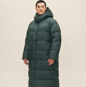 Manteau d'hiver matelassé en duvet pour homme, épais et chaud, veste longue rembourrée pour homme - Product Image 2