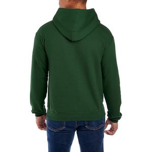 Sweat-shirt à capuche pour homme en molleton doux vert forêt, manches longues, avec poche kangourou, pour un usage quotidien décontracté - Product Image 2