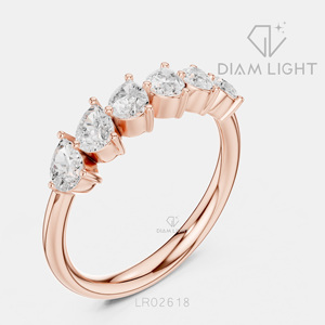 Bague de mariage en or blanc 14 carats avec diamant de laboratoire certifié IGI, taille poire 0,88 carat, bijoux fins, pour fiançailles et anniversaire - Product Image 4