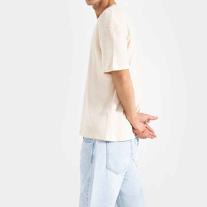 เสื้อยืดคอกลมแขนยาวผู้ชาย ผ้าวาฟเฟิลเนื้อฝ้าย พิมพ์ลาย เป็นมิตรกับสิ่งแวดล้อม แห้งเร็ว ระบายอากาศดี สไตล์ลำลอง โลโก้ด้านหน้า - Product Image 2