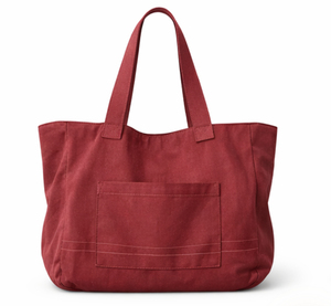 Sac fourre-tout personnalisé COTTON FIELD pour femme, sac de shopping en coton et lin, grand sac de plage à bandoulière pour femme avec poche, design tendance - Product Image 4