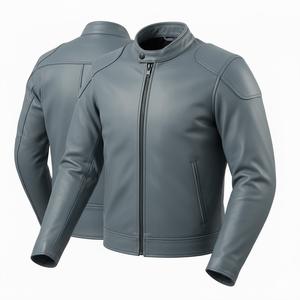 Veste de sécurité renforcée pour hommes, vestes pour hommes, équipement de course en cuir pour moto, vêtements de motard en cuir de vachette, haute qualité USA. - Product Image 3