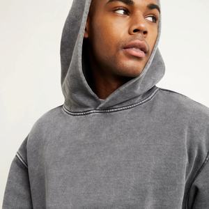 Nouveaux sweats à capuche oversize pour hommes, mode streetwear, manches longues, épais, avec logo personnalisé. - Product Image 5
