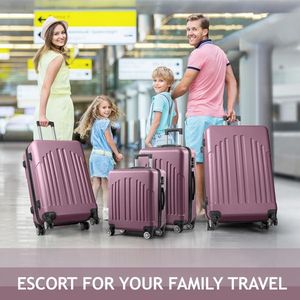 Valigia Trolley Impermeabile alla Moda Viola 4-in-1 con Design a Rete - Product Image 2
