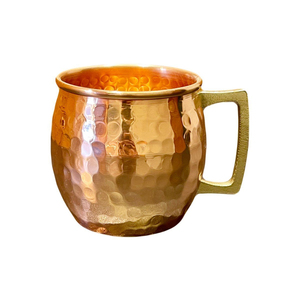 Attractive Hammered <b>Copper</b> Mugs Set Of 4 Pure <b>Copper</b> Moscow Mule <b>Cups</b> With Stainless Steel Handle For Hotel Use In Lowest Price - Product Image 5