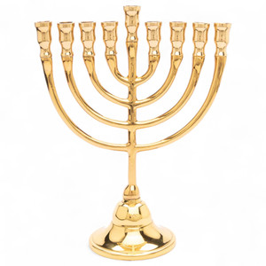 Modern <b>Silver</b> Minimal Metal Menorah Candle Holder Hanukkah Decorative Tabletop Sleek Elegant Home Display - Product Image 6