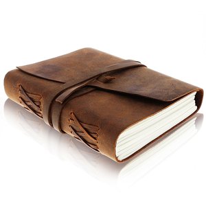 Wholesale High Quality Vintage Style Leather Bound Notebook White Cotton <b>Paper</b> Journal for Writing & Sketching Painting Gift - Product Image 4