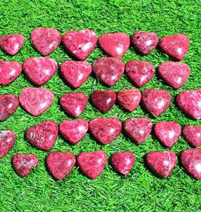 Cœur en cristal de thulite naturel gravé, poli à la main, pierre précieuse rose, méditation, Reiki, chakra, énergie, amour spirituel - Product Image 6