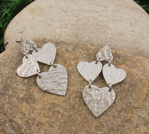 Pendientes de Plata de Ley 925 con Forma de Corazón Vintage, Estilo Antiguo, Romántico, Victoriano, Filigrana, Joyería de Boda al por Mayor - Product Image 1