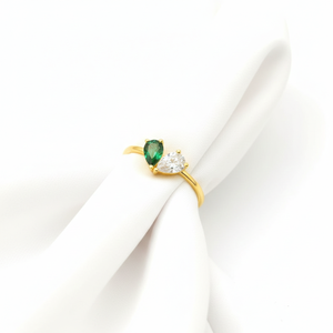 Anillo Apilable de Plata de Ley Clásico con Forma Personalizada, Rubí Corte Pera de 1.25 Quilates, para Bodas, Fiestas, Regalo para Ella - Product Image 1