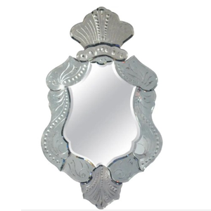 Espejo de Pared Barroco Veneciano Ornamentado |   Espejo Decorativo Antiguo con Marco Tallado para Sala de Estar y Decoración de Interiores - Product Image 1