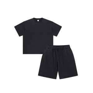 Ensemble décontracté d'été pour homme : T-shirt à manches courtes et short, ensemble de survêtement uni pour homme, vêtements de marque pour homme, ensemble 2 pièces - Product Image 5