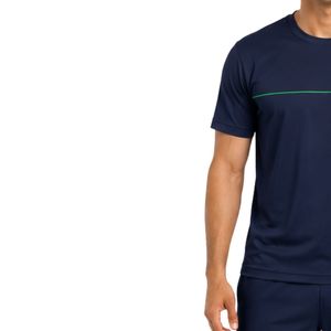 Manufacturer Men <b>Navy</b> Blue Performance Sports T Shirt Quick Dry Athletic Gym Running Training Tee Customized Logo OEM - Product Image 3