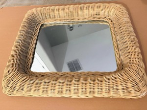 Premium <b>Square</b> Rattan <b>Mirror</b> Handcrafted Natural Fiber Frame Ideal For Living Room Bedroom Stylish Home Accent From India - Product Image 4