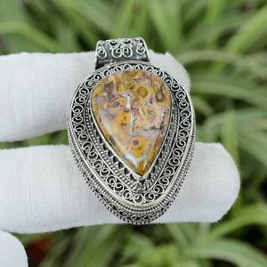 Colgante de serafinita de plata de ley 925, joyería de piedras preciosas verdes naturales, regalo elegante para mujeres, diseño único hecho a mano - Product Image 3