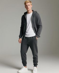 Athletic Fit 380GSM Cotton Poly Tracksuit <b>Men</b> Zip <b>Jacket</b> Joggers Sublimation Printed Gradient Blue <b>White</b> Modern Design - Product Image 3