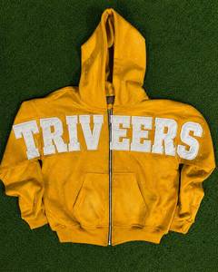เสื้อแจ็คเก็ตฮู้ดดี้ฟลีซหนานุ่มทรงโอเวอร์ไซส์แบบซิป รุ่น Triveers ยอดขายสูงสุดปี 2026 สไตล์สตรีทแฟชั่นสำหรับผู้ชาย สามารถสั่งทำได้ - Product Image 2