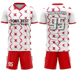 ชุดเสื้อฟุตบอลผู้ชาย FONIL BEST สีน้ำเงินดำลายทาง คอวี แขนสั้น แห้งเร็ว ผลิตจากโพลีเอสเตอร์ สำหรับผู้ใหญ่ ทุกฤดูกาล - Product Image 3