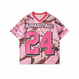 Maillot de football personnalisé en mesh, crop top, impression par sublimation OEM, col en V, streetwear sportif, fabricant en gros - Product Image 1