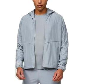 Chaqueta Cortavientos Deportiva Ligera de Alta Calidad, Estilo Patchwork de Poliéster, con Logotipo Reflectante, Chaquetas para Hombre - Product Image 2