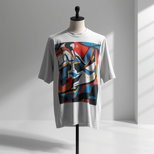 T-shirt en tricot formel surdimensionné en coton, coupe ample pour hommes et femmes, avec personnalisation OEM ODM - Product Image 1