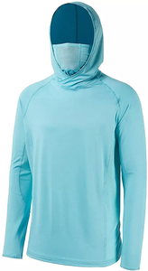 Sudadera con Capucha de Pesca para Hombre, de Secado Rápido, Protección UV, 100% Poliéster, UPF50+, al por Mayor, OEM, ODM - Product Image 3