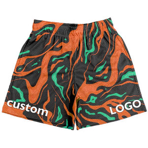 Pantalones Cortos Deportivos Unisex 2 en 1 al por Mayor, con Estampado Digital, Compresión, para Entrenamiento y Running, Ligeros, de Secado Rápido, Cintura Media - Product Image 1