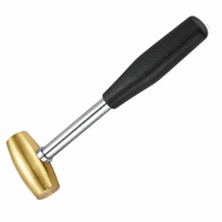 Marteau de soudeur anti-étincelles en laiton de haute qualité 1LB avec poignée confortable pour la fabrication de bijoux, d'objets en or et de produits métalliques