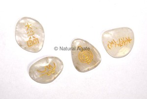 Banded Agate Oval Usui Reiki Set | Wholesale Chakra - Reiki set - Product Image 2
